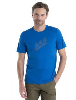 Pánské merino triko krátký rukáv ICEBREAKER Mens Merino 150 Tech Lite II SS Tee Natural Sk, Lazurite velikost: L