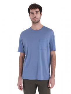 Pánské merino triko krátký rukáv ICEBREAKER Mens Merino 150 Tech Lite III SS Relaxed Pocket Tee, Kyanite velikost: M