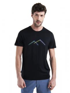 Pánské merino triko krátký rukáv ICEBREAKER Mens Merino 150 Tech Lite III SS Tee Peak Glow, Black velikost: M