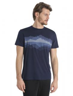 Pánské merino triko krátký rukáv ICEBREAKER Mens Merino Core SS Tee Cook Reflected, Midnight Navy velikost: L