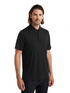 Pánské polo triko ICEBREAKER Mens Tech Lite II SS Polo, Black velikost: L