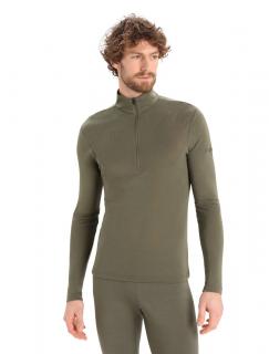 Pánské triko dlouhý rukáv, 1/2 zip ICEBREAKER Mens 175 Everyday LS Half Zip, Loden velikost: M