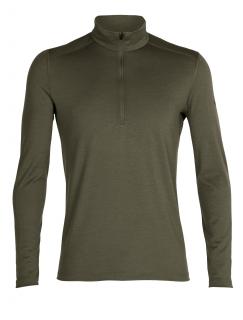 pánské triko dlouhý rukáv  ICEBREAKER Mens 200 Oasis LS Half Zip, Loden velikost: L