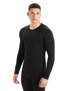 Pánské triko ICEBREAKER Mens 200 Oasis LS Crewe, Black velikost: M