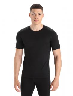 Pánské triko ICEBREAKER Mens 200 Oasis SS Crewe, Black velikost: XL