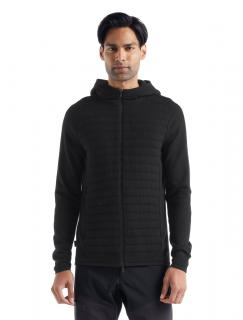 Pánský svetr ICEBREAKER Mens ZoneKnit Insulated LS Zip Hoodie, Black velikost: S