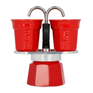 Bialetti Mini Express RED 2 porce + 2 šálky