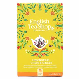 Čaj English Tea Shop - Citrónová tráva se zázvorem a citrusy 30 g (20 sáčků)