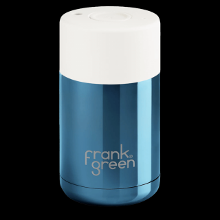 Frank Green Ceramic - nerezový hrnek 295 ml CHROME BLUE/CLOUD