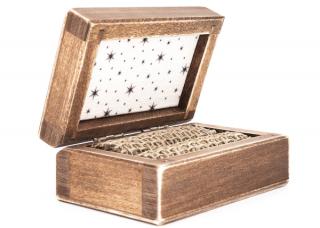 Dřevěná krabička na prstýnky PO5