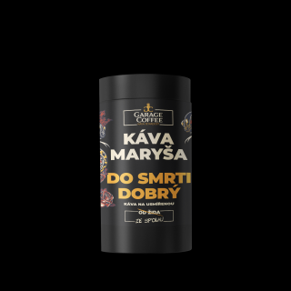 Maryša – Do smrti dobrý –  150g plechovka jemně mletá i zrnková 500g papírová tuba zrnková i jemně mletá g: papírová tuba 500g jemně mletá