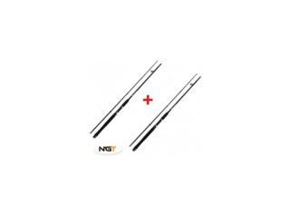 NGT Prut Carp Stalker Rod 8ft/2pc black 1+1 ZDARMA! + 1 krát boilies 250g zdarma bicolor