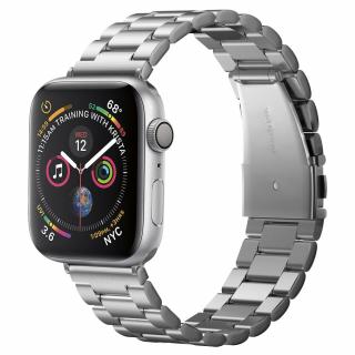 Kovový řemínek pro Apple Watch 42mm / 44mm / 45mm / 49mm - Spigen, Modern Fit Silver