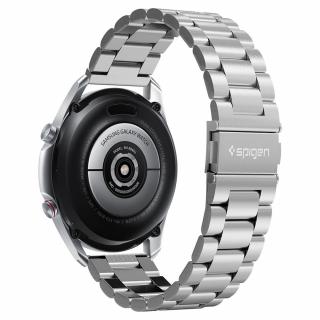 Kovový řemínek pro Samsung Galaxy Watch 45mm / 46mm - Spigen, Modern Fit Silver