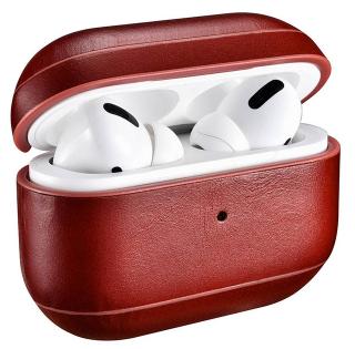 Kožené pouzdro na sluchátka AirPods Pro - iCarer, Vintage Red