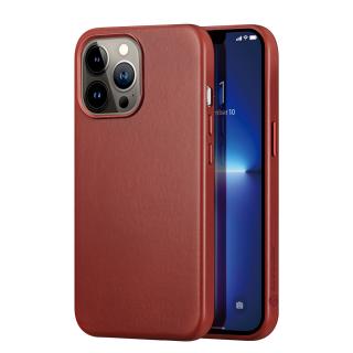 Kožený kryt na iPhone 13 Pro MAX - DuxDucis, Naples with MagSafe Red