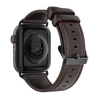 Kožený pásek / řemínek pro Apple Watch 38mm / 40mm / 41mm - DuxDucis, Business Coffee