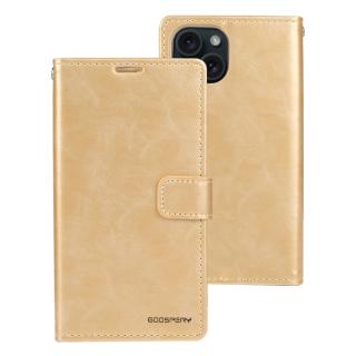 Ochranné pouzdro na iPhone 15 - Mercury, Bluemoon Diary Gold