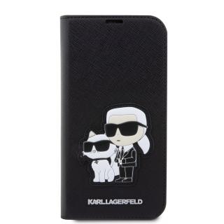 Ochranné pouzdro pro iPhone 14 - Karl Lagerfeld, Saffiano Karl and Choupette NFT Book Black