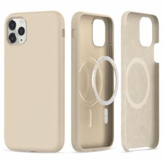 Ochranný kryt na iPhone 11 Pro - Tech-Protect, Silicone MagSafe Beige