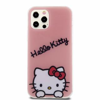 Ochranný kryt na iPhone 12 / 12 Pro - Hello Kitty, IML Daydreaming Logo Pink