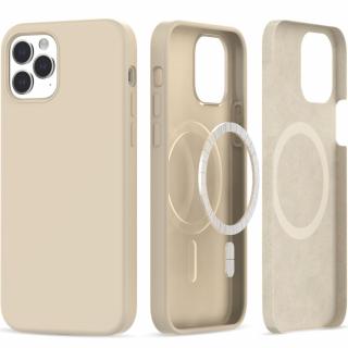 Ochranný kryt na iPhone 12 / 12 Pro - Tech-Protect, Silicone MagSafe Beige