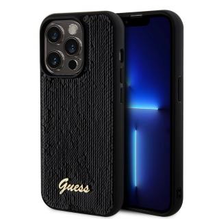 Ochranný kryt na iPhone 14 Pro MAX - Guess, Sequin Script Logo Black