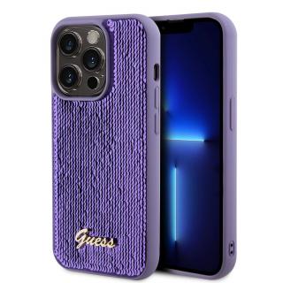 Ochranný kryt na iPhone 14 Pro MAX - Guess, Sequin Script Logo Purple