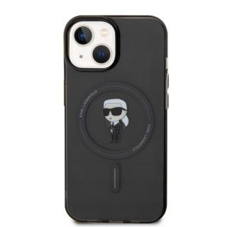 Ochranný kryt na iPhone 15 - Karl Lagerfeld, IML Ikonik MagSafe Black
