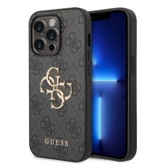 Ochranný kryt na iPhone 15 Pro - Guess, 4G Metal Logo Gray