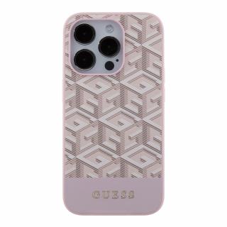 Ochranný kryt na iPhone 15 Pro - Guess, G Cube MagSafe Pink