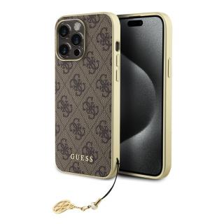 Ochranný kryt na iPhone 15 Pro MAX - Guess, 4G Charms Brown