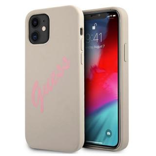 Ochranný kryt pro iPhone 12 mini - Guess, Vintage Silicone Gray