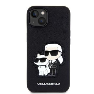 Ochranný kryt pro iPhone 13 - Karl Lagerfeld, Saffiano Karl and Choupette NFT Black