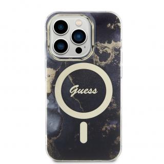 Ochranný kryt pro iPhone 13 Pro - Guess, Marble IML MagSafe Black