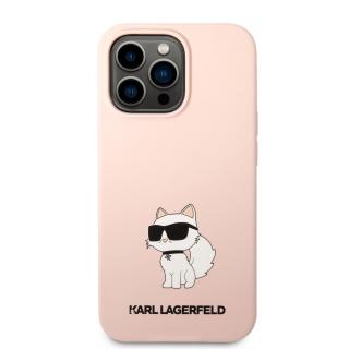 Ochranný kryt pro iPhone 13 Pro - Karl Lagerfeld, Liquid Silicone Choupette NFT Pink