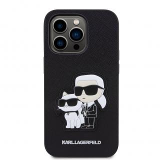 Ochranný kryt pro iPhone 13 Pro - Karl Lagerfeld, Saffiano Karl and Choupette NFT Black