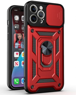 Ochranný kryt pro iPhone 13 Pro MAX - Mercury, Camera Slide Red