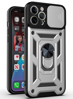 Ochranný kryt pro iPhone 13 Pro - Mercury, Camera Slide Silver