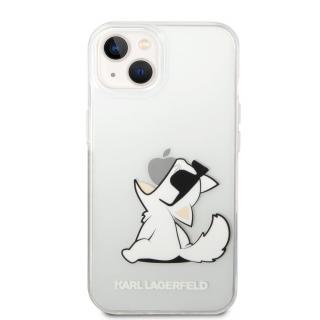 Ochranný kryt pro iPhone 14 PLUS - Karl Lagerfeld, Choupette Eat Transparent