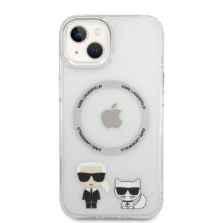 Ochranný kryt pro iPhone 14 PLUS - Karl Lagerfeld, Karl and Choupette MagSafe Transparent