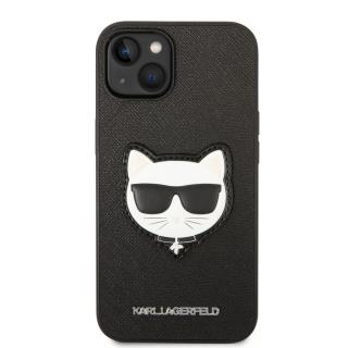 Ochranný kryt pro iPhone 14 PLUS - Karl Lagerfeld, Saffiano Choupette Head Black