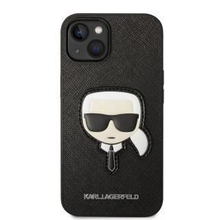 Ochranný kryt pro iPhone 14 PLUS - Karl Lagerfeld, Saffiano Karl Head Black