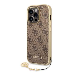 Ochranný kryt pro iPhone 14 Pro - Guess, 4G Charms Brown