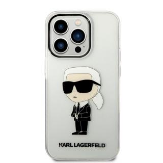 Ochranný kryt pro iPhone 14 Pro - Karl Lagerfeld, IML Ikonik NFT Transparent