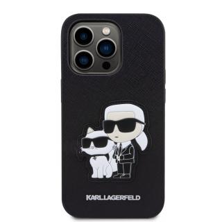 Ochranný kryt pro iPhone 14 Pro - Karl Lagerfeld, Saffiano Karl and Choupette NFT Black