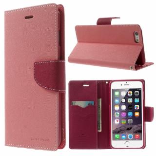 Pouzdro / kryt pro Apple iPhone 6 Plus / 6S Plus - Mercury, Fancy Diary PINK/HOTPINK