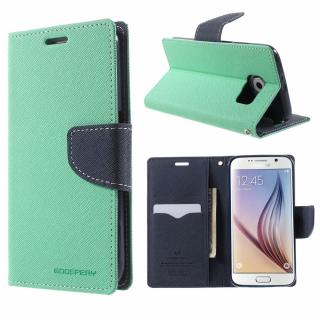 Pouzdro / kryt pro Samsung Galaxy S6 - Mercury, Fancy Diary Mint/Navy