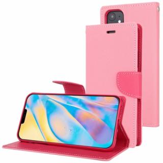 Pouzdro na iPhone 12 mini - Mercury, Fancy Diary Pink/Hotpink