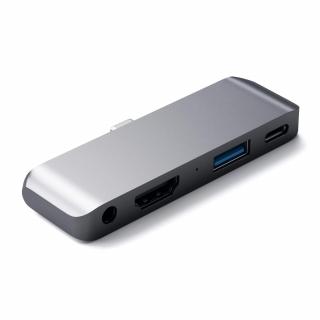 Redukce / adaptér - Satechi, Aluminium USB-C Mobile Pro Hub Gray